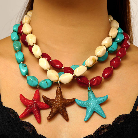 Heart Pendant Beaded Necklace