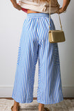 Wide-Leg Drawstring Casual Pants