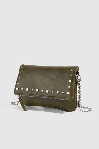 Studded Flap Chain Shoulder Bag