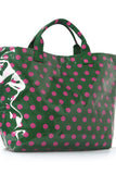 Polka Dot Structured Carryall Tote