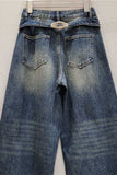 High-Waist Faded Barrel Jeans