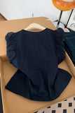 Patterned Button-Front Blouse
