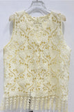 Fringe Hem Lace Vest