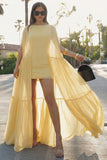 Flowing Layered Floral Dress