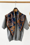 Paisley and Polka Dot Print Square Scarf