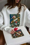 Graphic Print Crew Neck Oversized Sweatshirt
