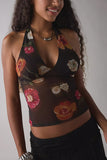 Halter-Neck Printed Camisole