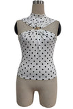 Polka Dot Halter Neck Tank Top