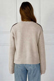 Argyle Knit V-Neck Button-Front Cardigan