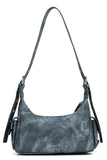 Buckle Strap Zipper Detail Shoulder Bag