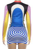 Print Long Sleeve and Skirt Set