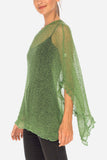 Sheer Asymmetric Hem Blouse