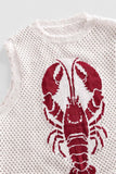 Graphic Lobster Mesh Tank Top