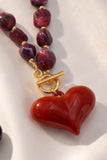 Heart Pendant Beaded Necklace