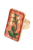 Floral Enamel Ring