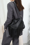 Studded Fringe Crossbody Bag