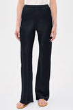 Satin Smocked Waist Wide-Leg Casual Pants