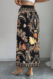 Tie-Waist Floral Print Maxi Skirt