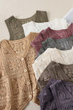 Button-Front Crochet Vest