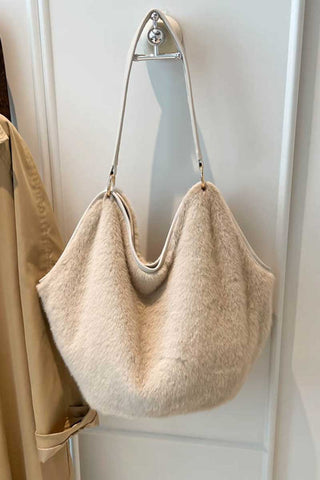 Faux Fur Slouchy Shoulder Bag