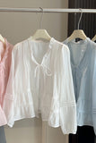 Ruffled Tie-Front Blouse