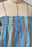 Strapless Striped Pants Set