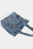 Patchwork Pocket Denim Tote Bag