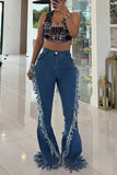 Fringe Side Bootcut Jeans