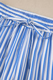Wide-Leg Drawstring Casual Pants