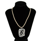 Abstract Spiral Pendant Necklace
