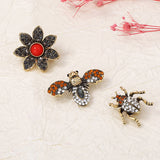 Insect Flower Brooch Set