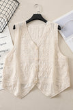 Button-Front Crochet Vest