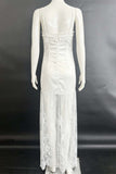Sleeveless Lace Overlay Dress