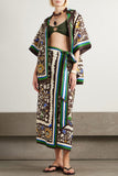 Graphic Print Tunic and Skirt Set
