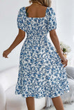 Off-Shoulder Smocked Casual Dress