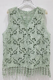Fringe Hem Lace Vest