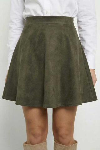 High-Waist A-Line Flare Mini Skirt