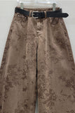 Floral Print High-Waist Barrel Jeans