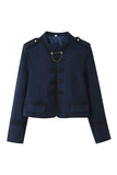 Military-Inspired Trim Detail Jacket