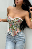 Floral Bustier Tank Top