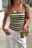 Striped Scoop-Neck Tank Top