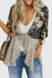 Floral Tie-Front Blouse