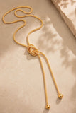 Layered Beaded Drop Pendant Necklace