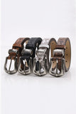 Embossed Floral Western Belt