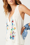 Floral Tie-Front Blouse