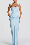 Square Neck Ruched Bodycon Casual Dress
