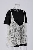 Layered Lace Accent T-Shirt