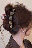 Marbled Sphere Stack Hair Claw Clip