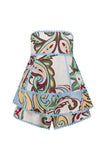 Strapless Printed Short Set
