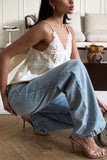 Lace Overlay V-Neck Cami